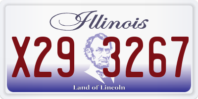 IL license plate X293267