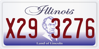 IL license plate X293276