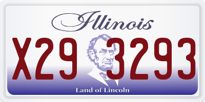 IL license plate X293293