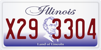 IL license plate X293304