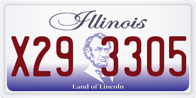 IL license plate X293305