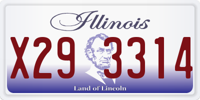 IL license plate X293314