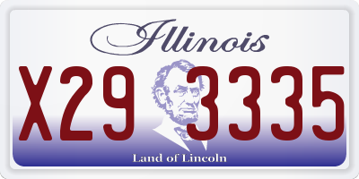 IL license plate X293335