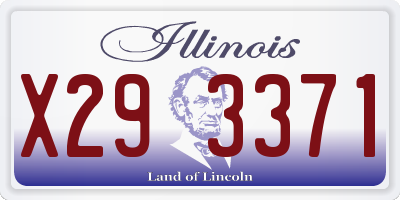 IL license plate X293371