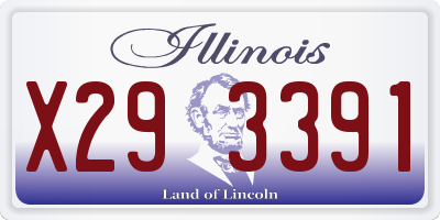 IL license plate X293391