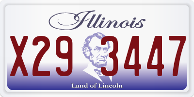 IL license plate X293447