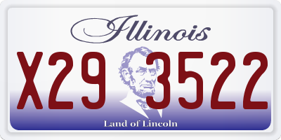 IL license plate X293522