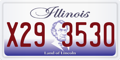 IL license plate X293530
