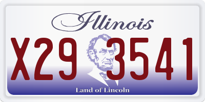 IL license plate X293541