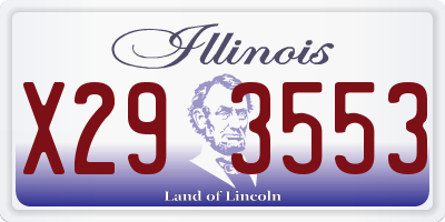IL license plate X293553