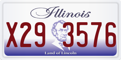 IL license plate X293576