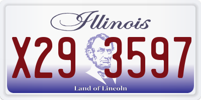 IL license plate X293597
