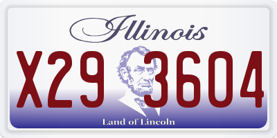IL license plate X293604