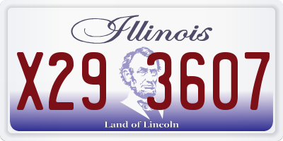 IL license plate X293607