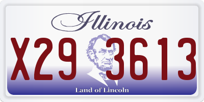 IL license plate X293613