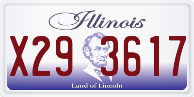 IL license plate X293617