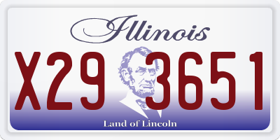 IL license plate X293651