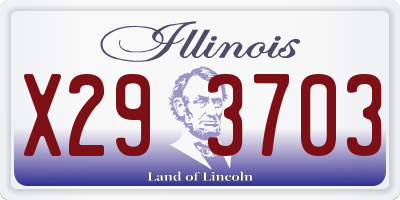 IL license plate X293703