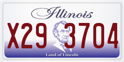 IL license plate X293704