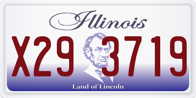 IL license plate X293719