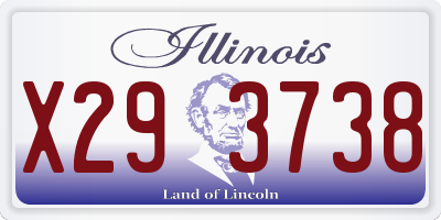 IL license plate X293738