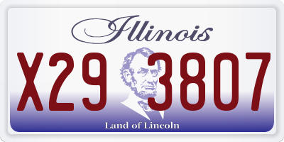 IL license plate X293807