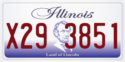 IL license plate X293851