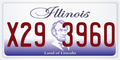 IL license plate X293960