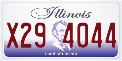 IL license plate X294044
