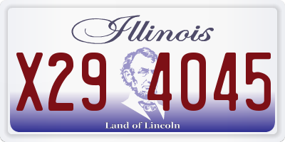 IL license plate X294045