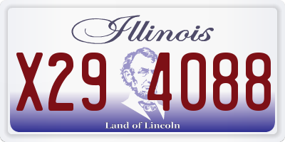IL license plate X294088