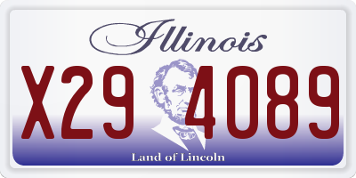 IL license plate X294089