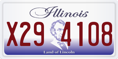 IL license plate X294108