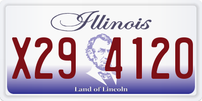 IL license plate X294120