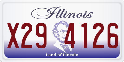 IL license plate X294126
