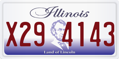 IL license plate X294143