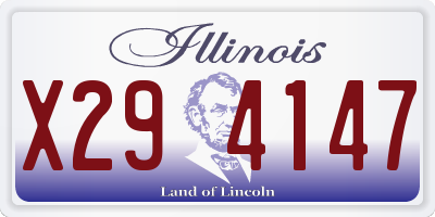 IL license plate X294147