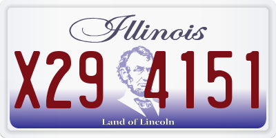 IL license plate X294151