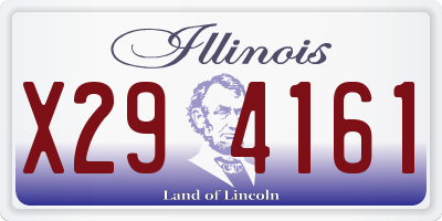 IL license plate X294161