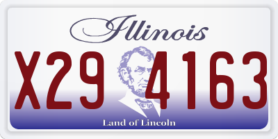IL license plate X294163