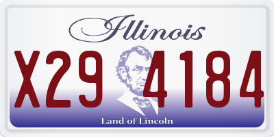 IL license plate X294184