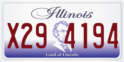 IL license plate X294194