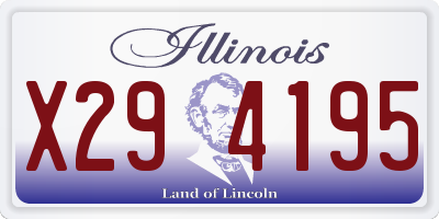 IL license plate X294195