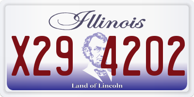IL license plate X294202