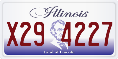 IL license plate X294227