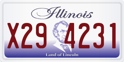 IL license plate X294231