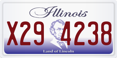 IL license plate X294238