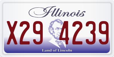 IL license plate X294239