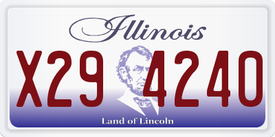 IL license plate X294240