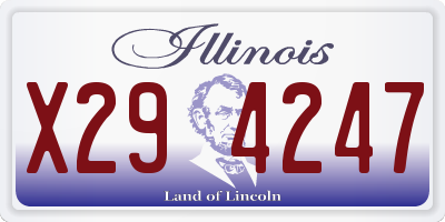 IL license plate X294247